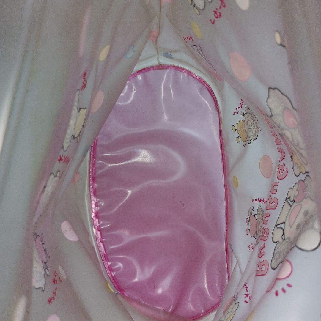 サンリオ　るるる学園　平成レトロ　ビニールバック　プール　フルーツ　水玉