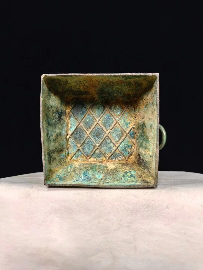 中国古美術品·旧蔵珍品·古青銅銘文器皿☆辅首衔環