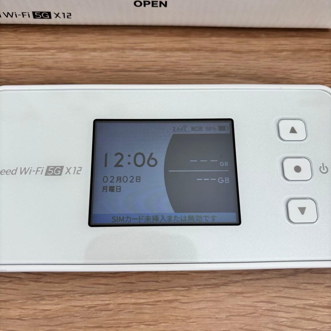 Speed Wi-Fi 5G X12 モバイルルーター 本体のみ ホワイト - メルカリ