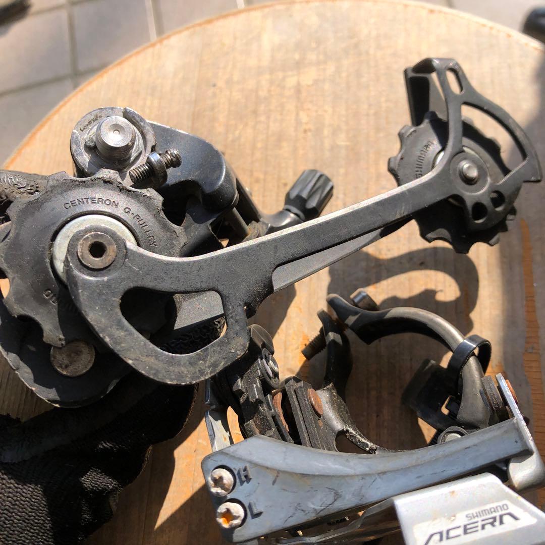 SHIMANOリアディレイラー フロントディレーラーセット - メルカリ