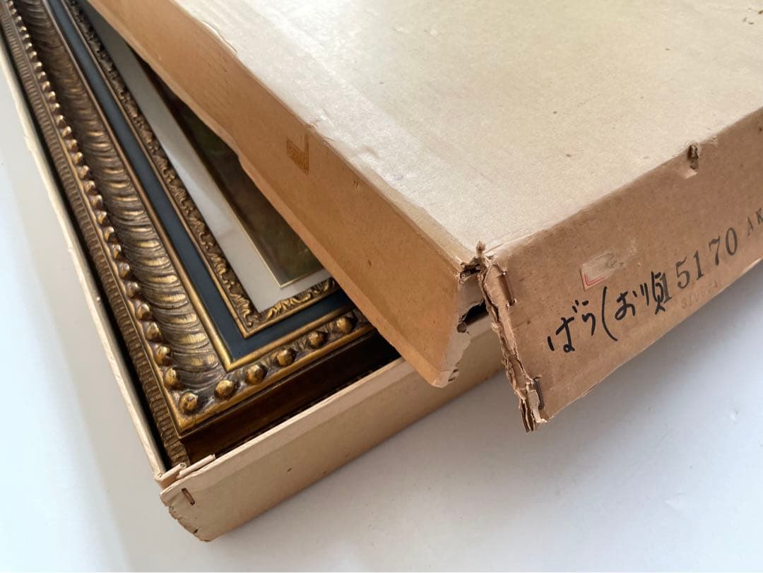 画家　S.INABA 稲葉　作者不明　油彩画　油絵　薔薇の絵　バラ　花瓶　額入