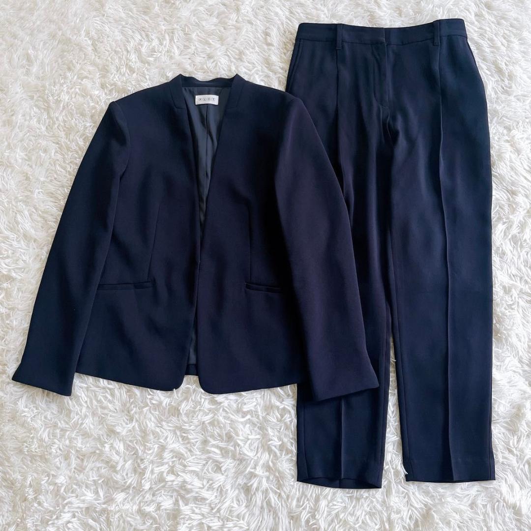 ＊美品【PLST】パンツスーツ　ストレッチダブルクロス　ネイビー　L PLST(プラステ)公式 | 2025年春モデル マルチファンクショントラウザーズ