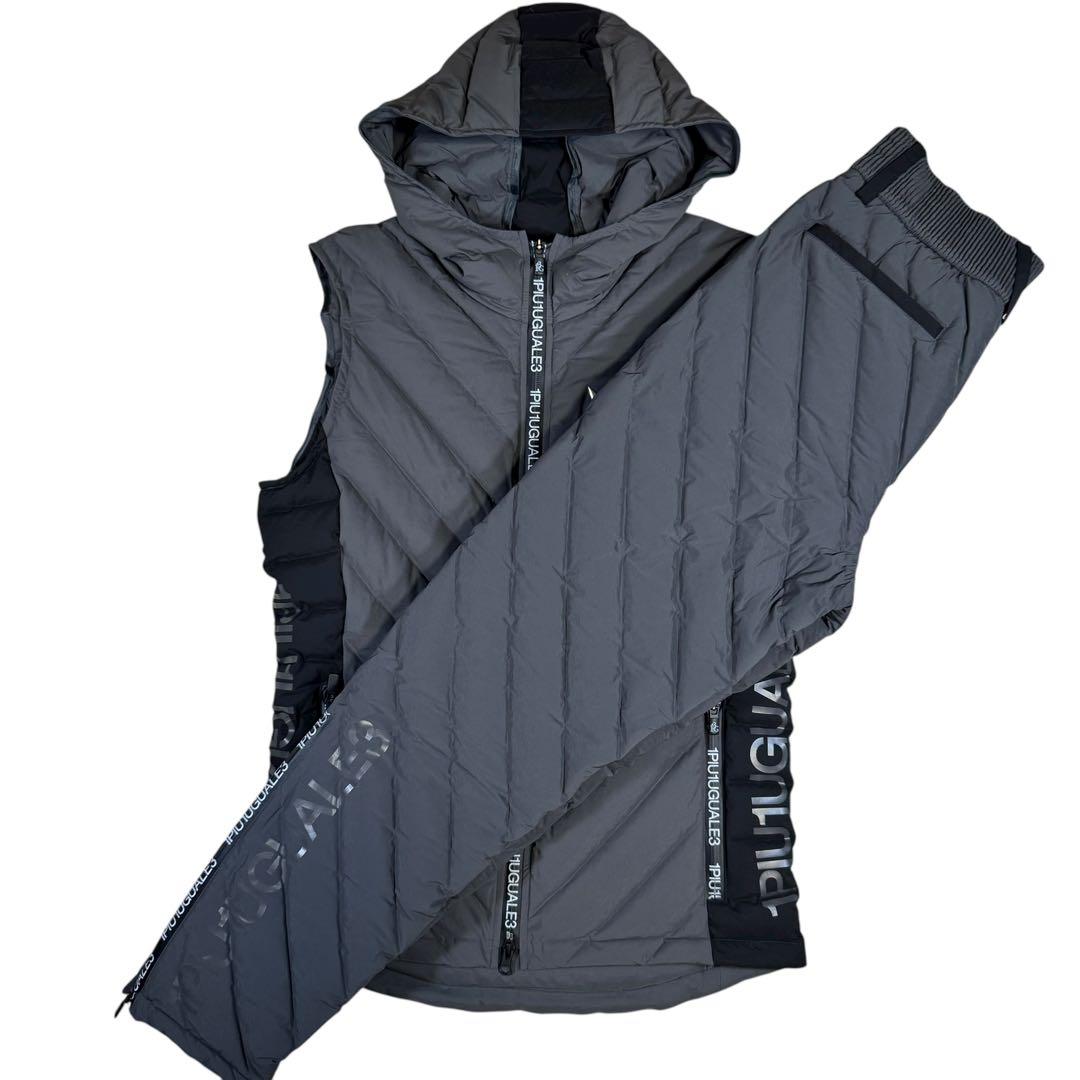 美品】1piu1uguale3golfダウンベスト＆ダウンパンツセットアップ4