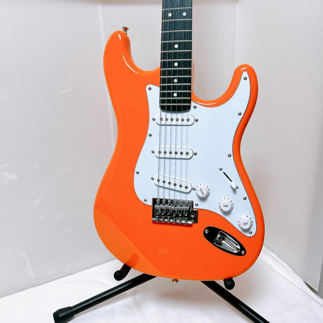 美品 SELDER 初心者向けエレキギター ストラトキャスター オレンジ