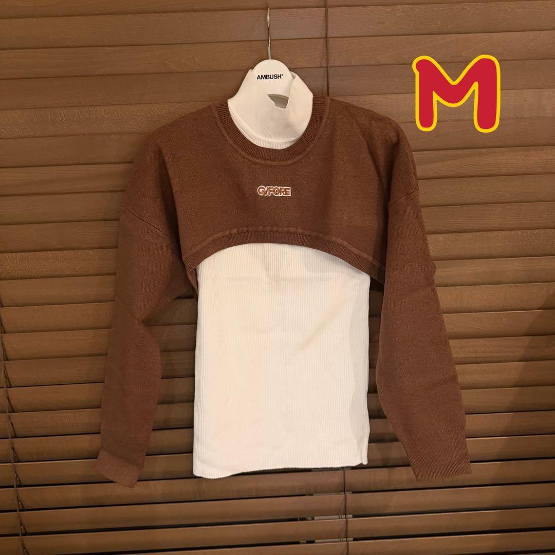 G/FORE ジーフォア レディース ゴルフ トップス セーター ニット bro G/FORE（ジーフォア） 【超美品】ジーフォア セーター 黒 ロゴ白