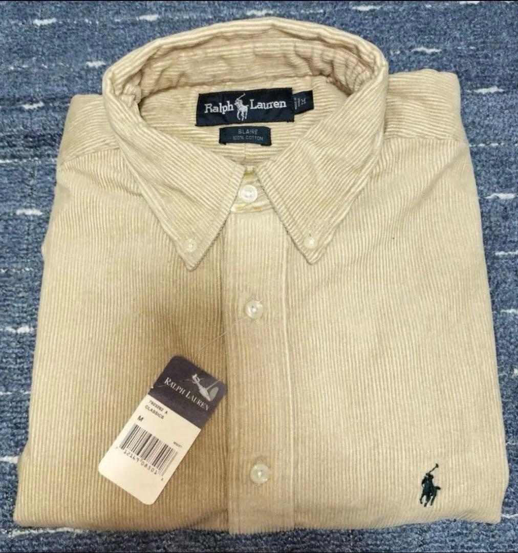 タグ付き 新品 ポロ ラルフローレン コーデュロイ ベージュ シャツ Mサイズ 中古・古着通販】POLO RALPH LAUREN (ポロ・ラルフローレン) 長袖