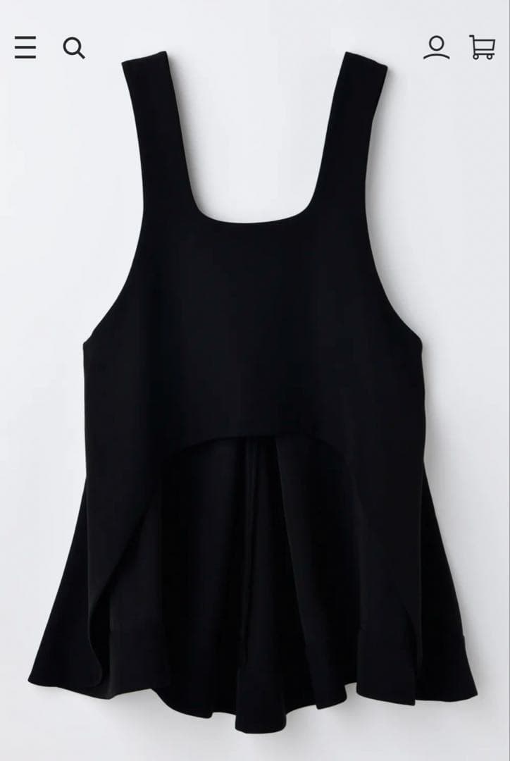 現物写真追加enfold 2WAY FLARE VEST ENFOLD(エンフォルド)｜2WAY FLARE VEST/ブラック の通販｜ELLESHOP