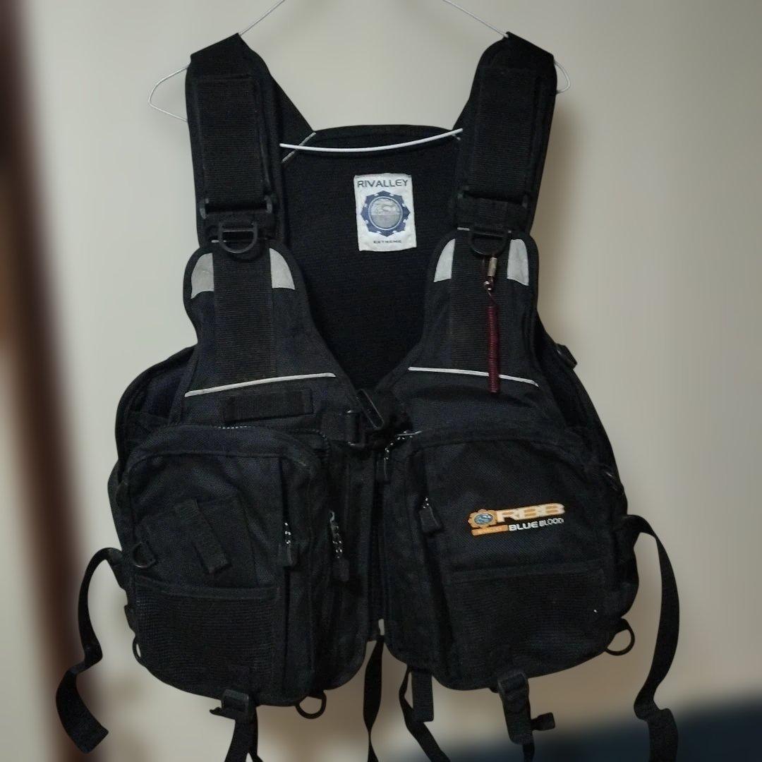 RBB BLUE BLOOD ブラックライフジャケット RBB RIVLLEY リバレイBLUE BLOODライフジャケット 船釣 黒 ブラック