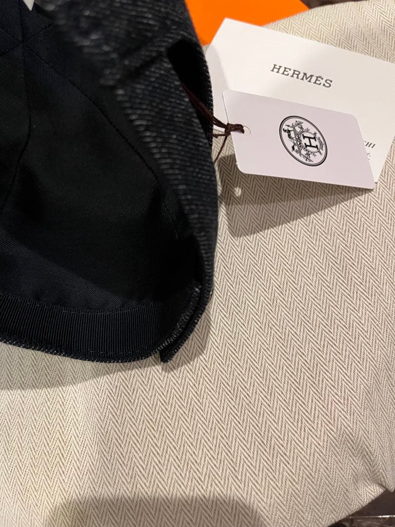 HERMES❁✿✾セレナ キャップ ✾✿❁︎ダークデニム刺繍 新品未使用 59