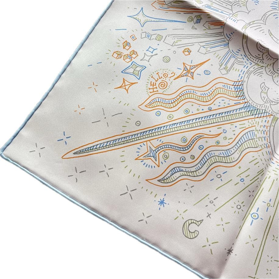 【新品未使用】エルメス Hカレ 90 《プリーズ・ホールド・ザ・ライン》シルク