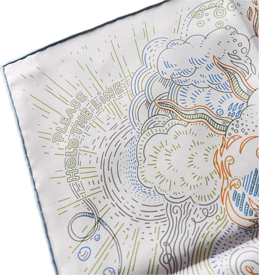 【新品未使用】エルメス Hカレ 90 《プリーズ・ホールド・ザ・ライン》シルク