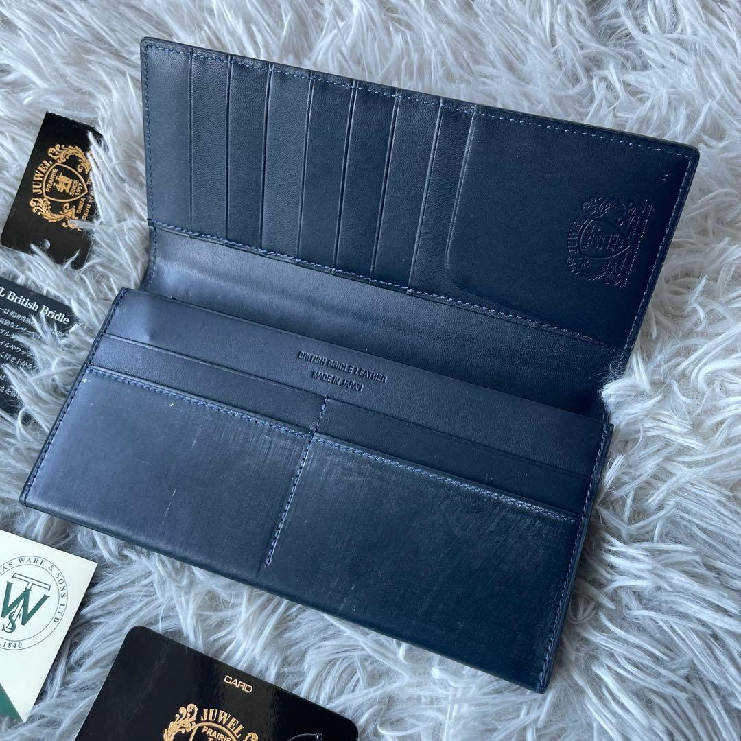 未使用レベル】プレリー ギンザ 長財布 ブライドルレザー ネイビー