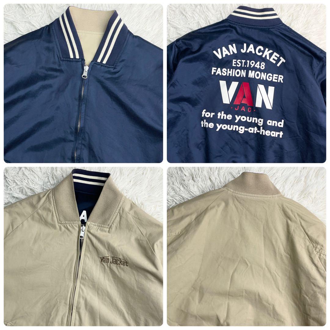 VAN JACKET 近年モデル リバーシブル スウィングトップ アーチロゴ 紺