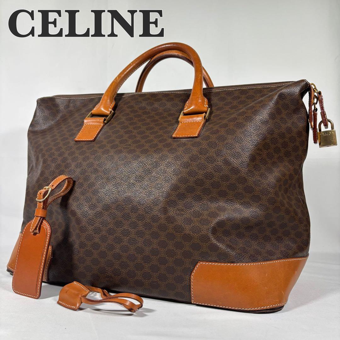 セリーヌ CELINE ボストンバッグ トラベルバッグ マカダム柄 南京錠 CELINE（セリーヌ） 【大幅割引☆30%OFF】セリーヌ ボストンバッグ