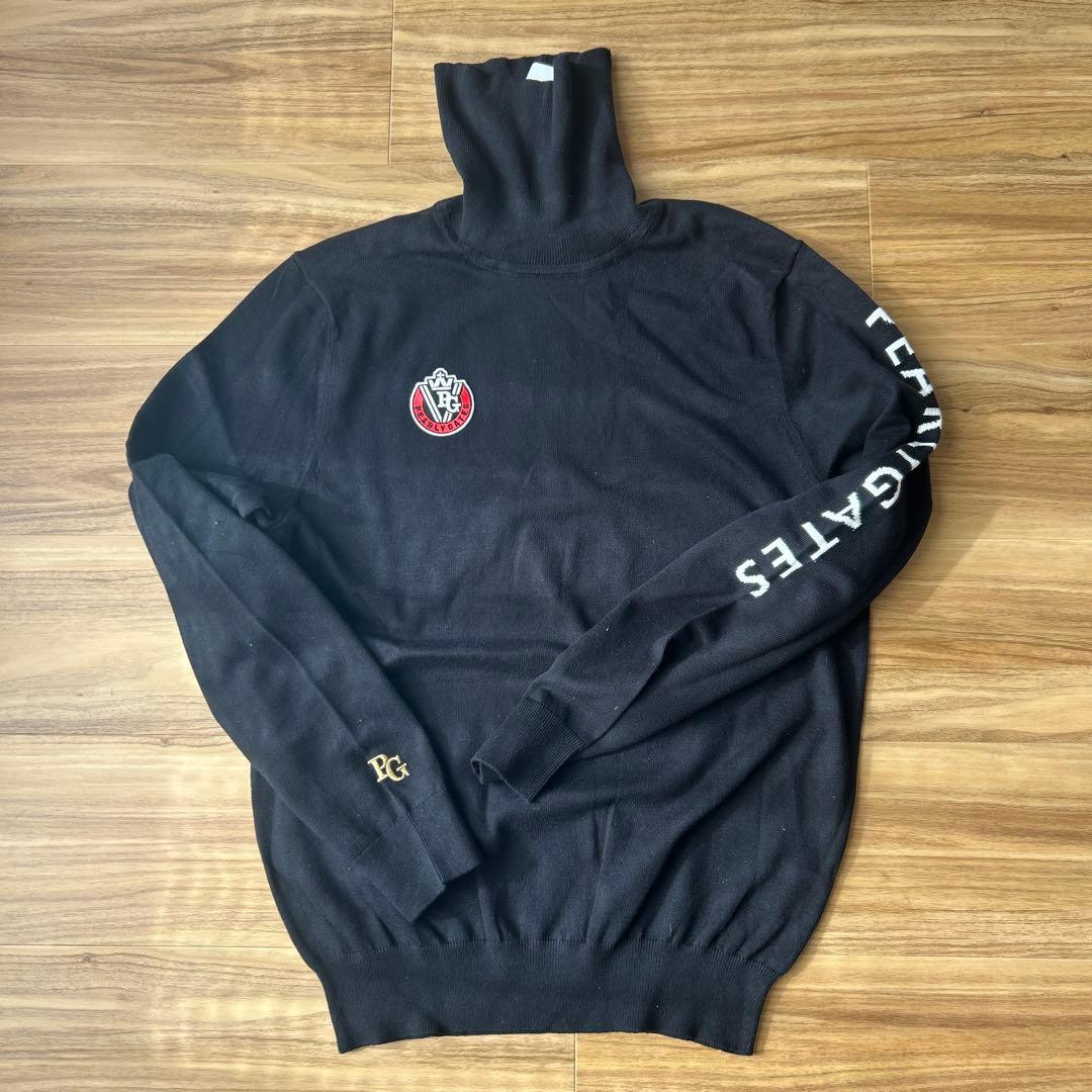 PGロゴ　ブラックハイネックセーター 楽天市場】タートルネック メンズ 冬 ニット セーター ニットセーター