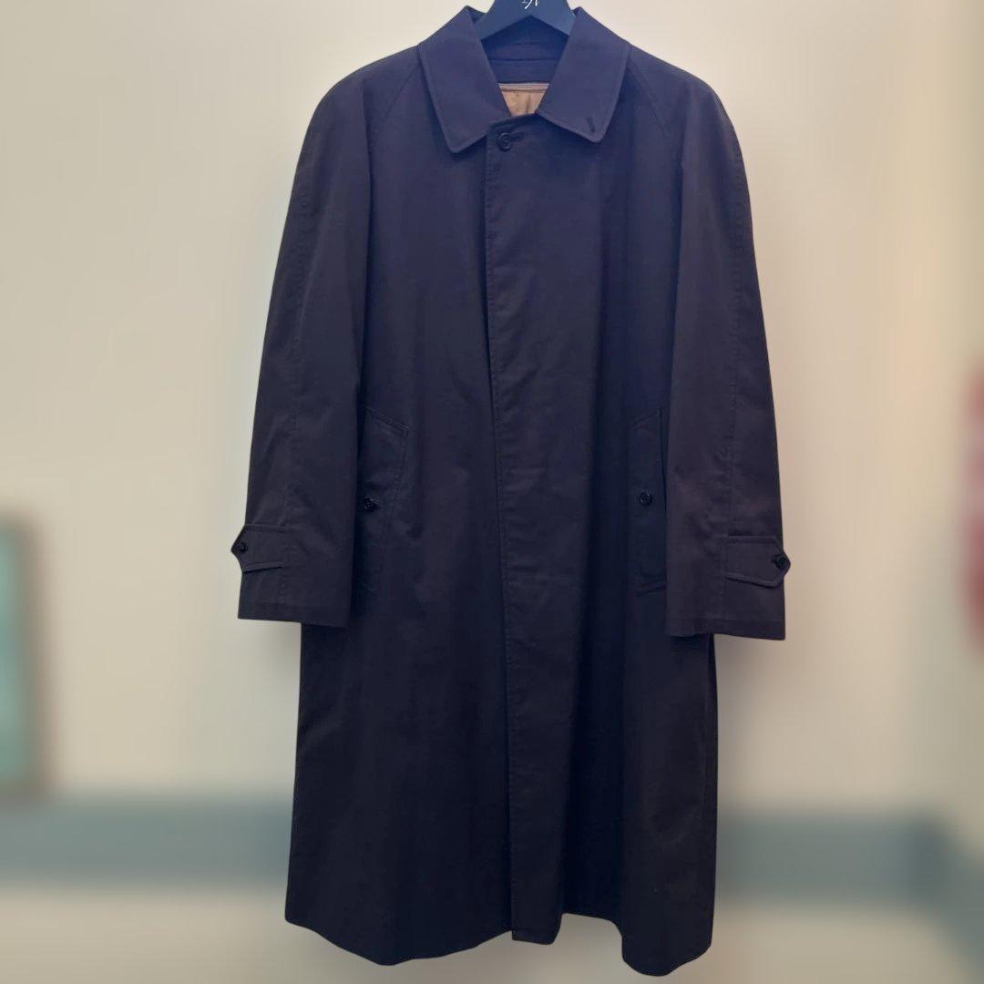 バーバリー　ネイビー ステンカラーコート　ライナー付き ビンテージ 英国製 Burberry's バーバリー ステンカラーコート バルマ
