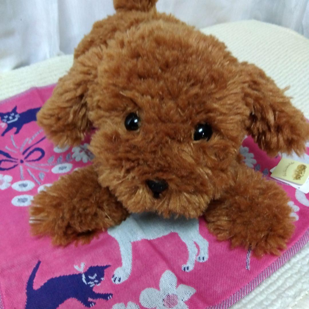 ふわふわモコモコ トイプードルひざわんこ（バンダナ付き）