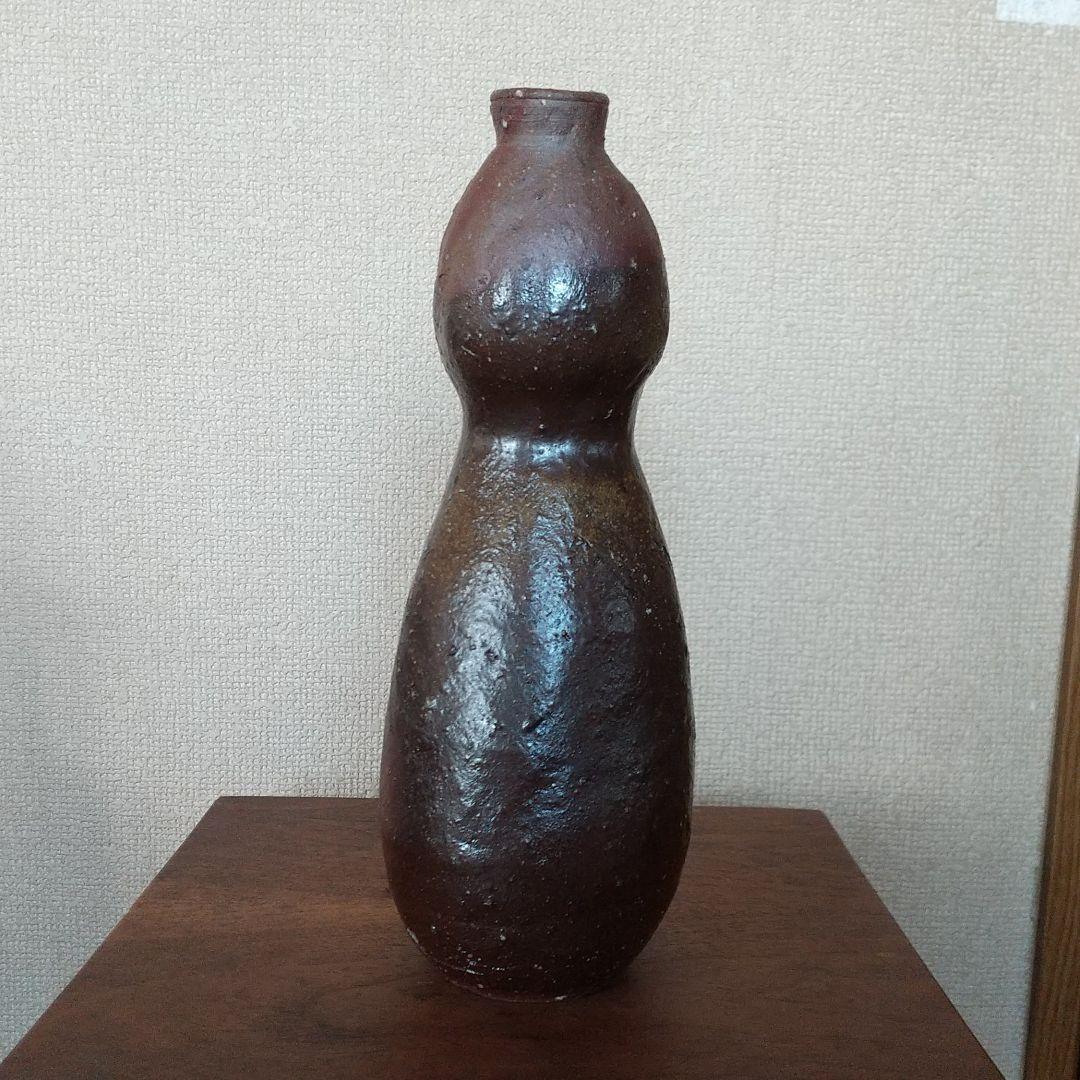 《新品未使用》備前焼  紐作り花入・花器