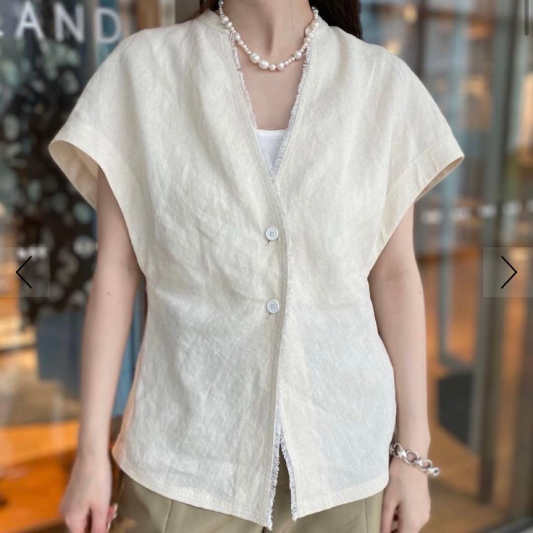 DES PRES スパークリネンハーフスリーブブラウス - メルカリ