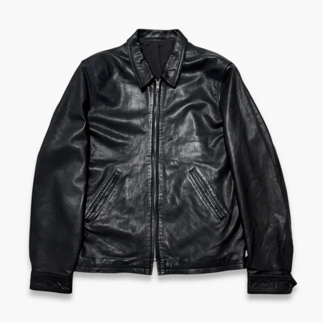 90s agnes b homme leather jacket archive - メルカリ