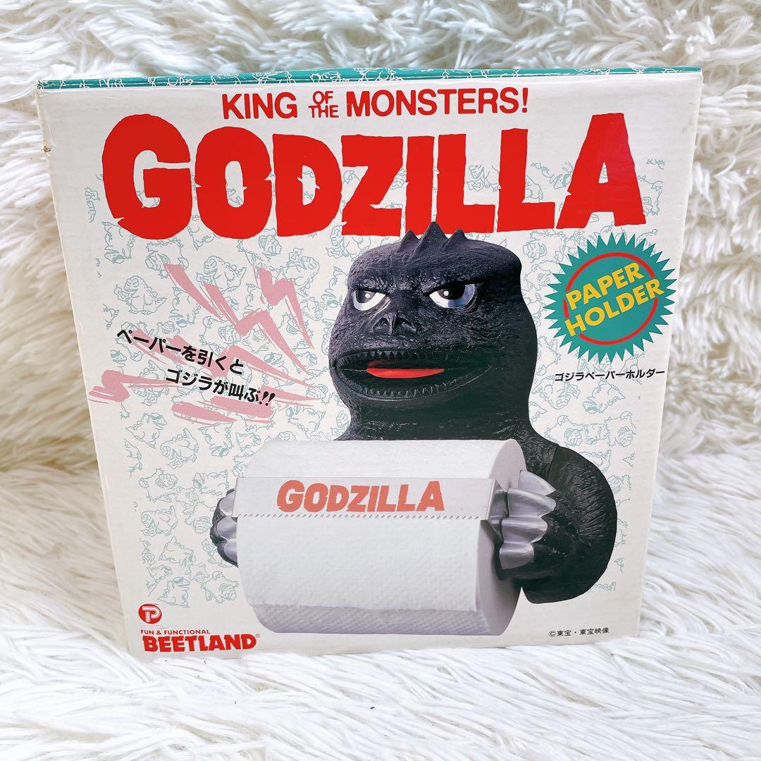 極美品✨希少 ゴジラ ペーパーホルダー - メルカリ