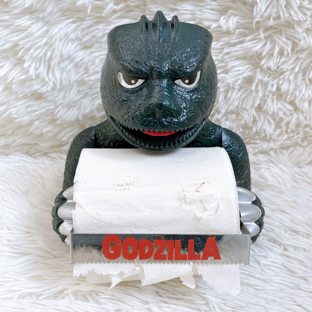 極美品✨希少 ゴジラ ペーパーホルダー - メルカリ