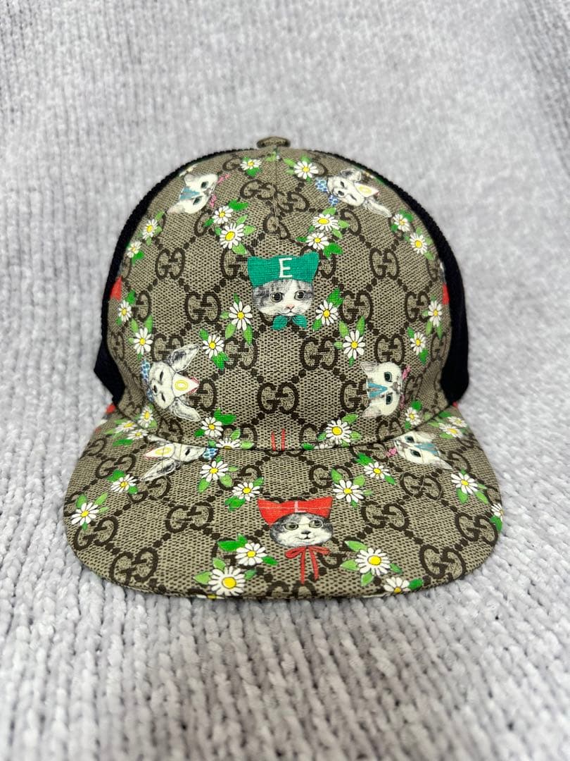 Gucci ヒグチユウコ キッズキャップ 日本限定 GUCCI グッチ ヒグチユウコ 猫 ベースボールキャップ (GUCCI