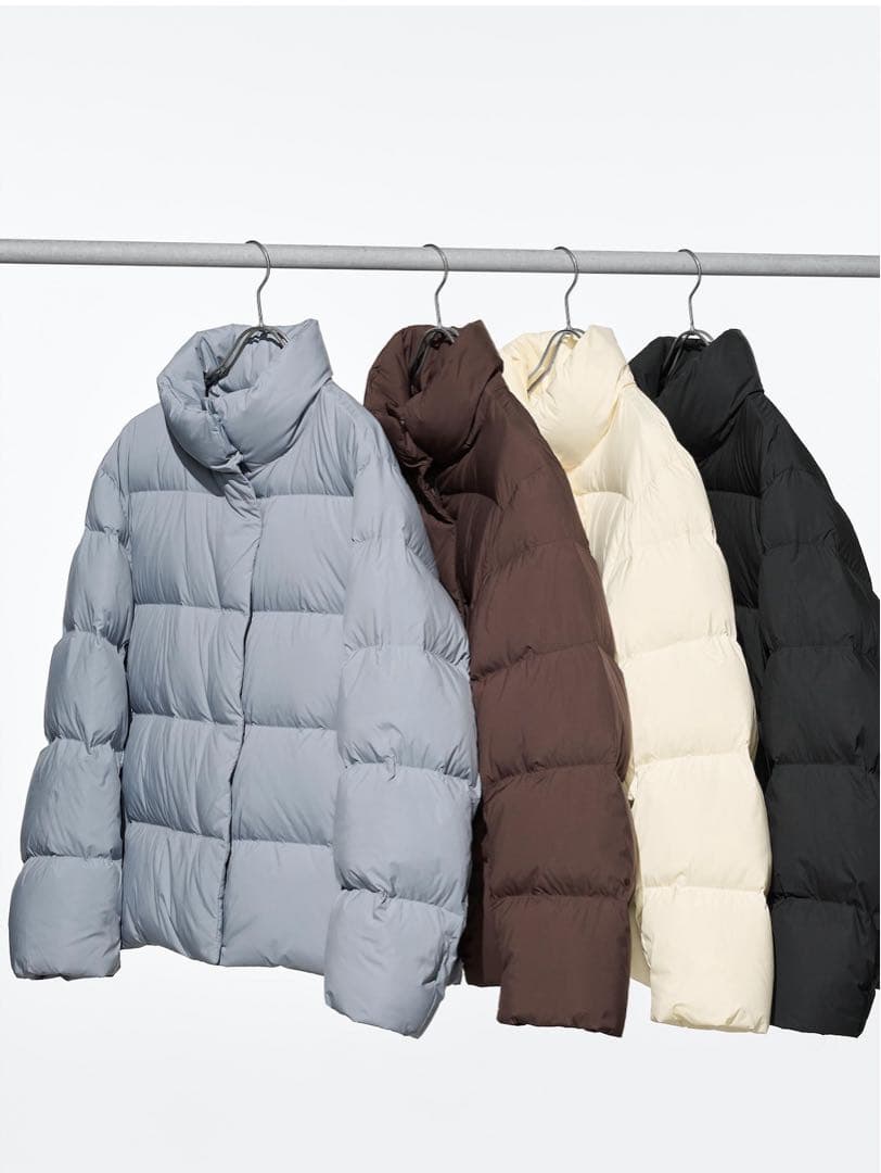 パウダーソフトダウンジャケット UNIQLO Lサイズ BLUE ブルー - メルカリ