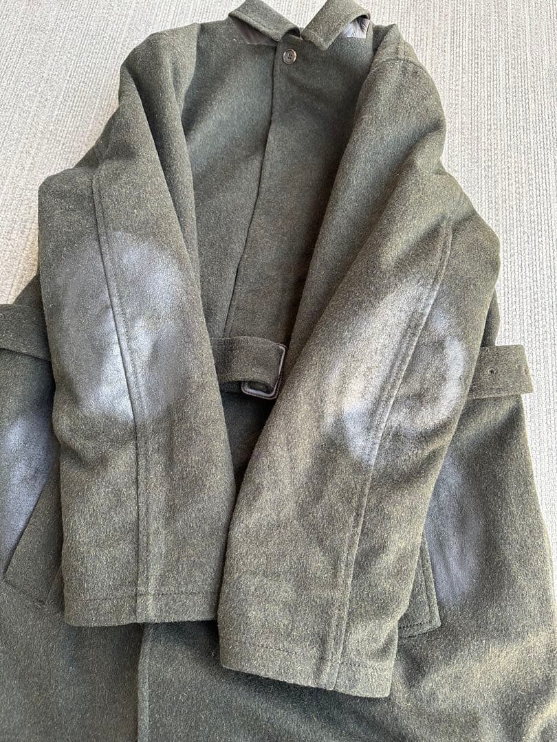 ジャケット・アウター \"prada\"leather collar balmacaan coat