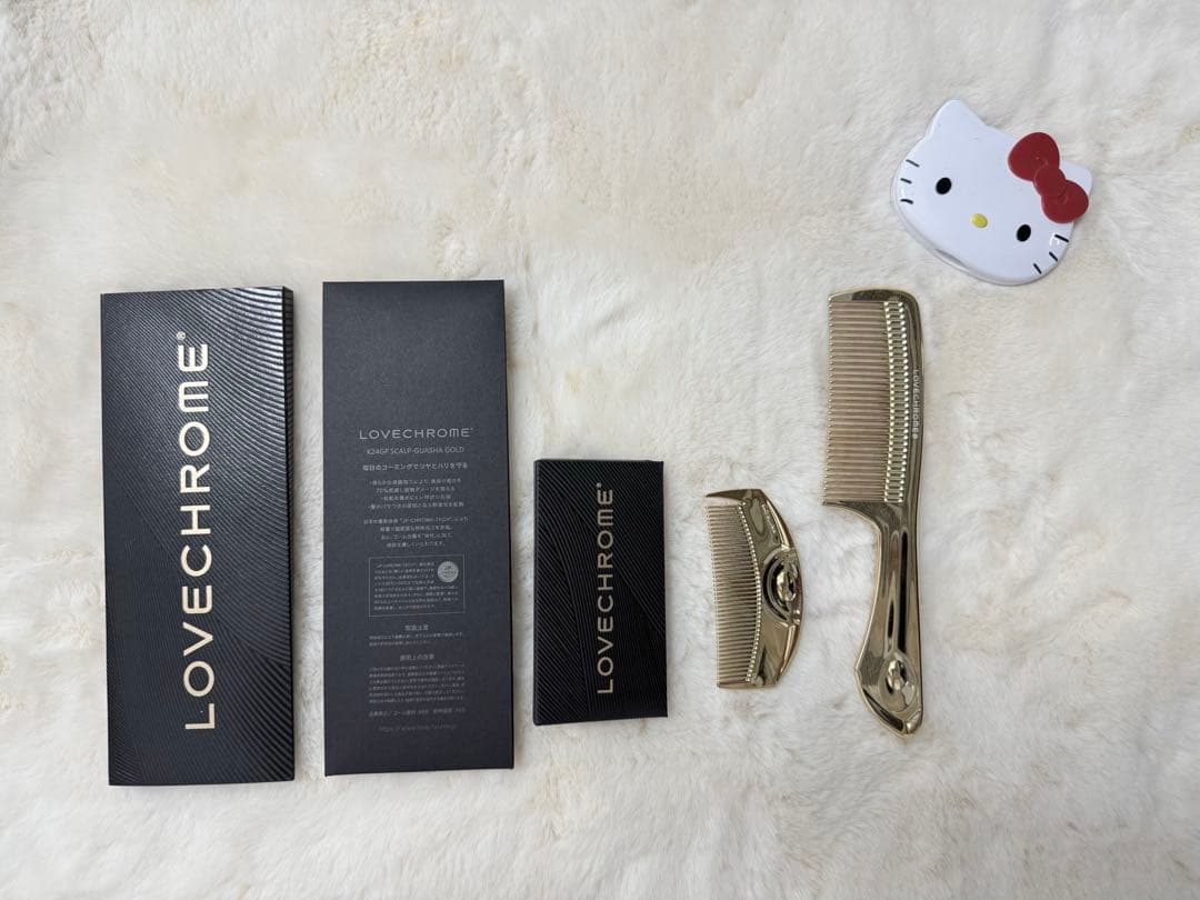 LOVECHROME ゴールドコームセット 楽天市場】【公式】ラブクロム K24GPスタイリングコーム ゴールド くし