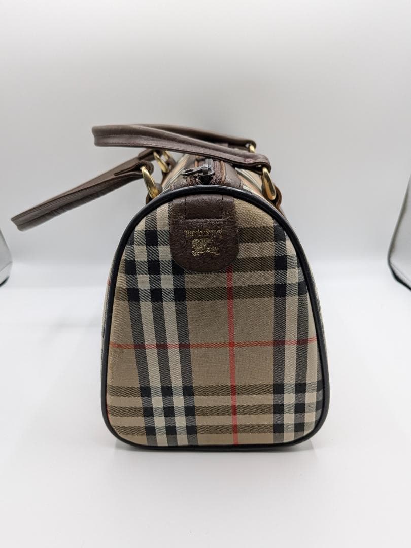 良品✨ バーバリー ボストンバッグ ノヴァチェック キャンバス