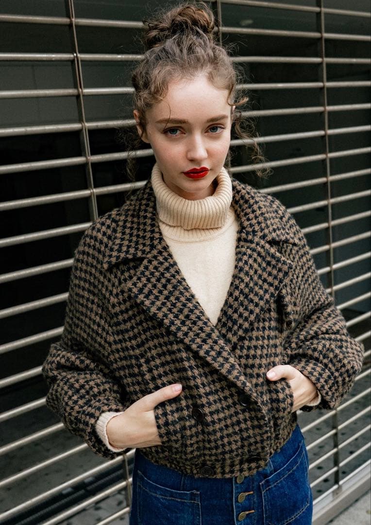 《チケットはすべて完売》2WAYダブルブレストデザインジャケットBROWN XS