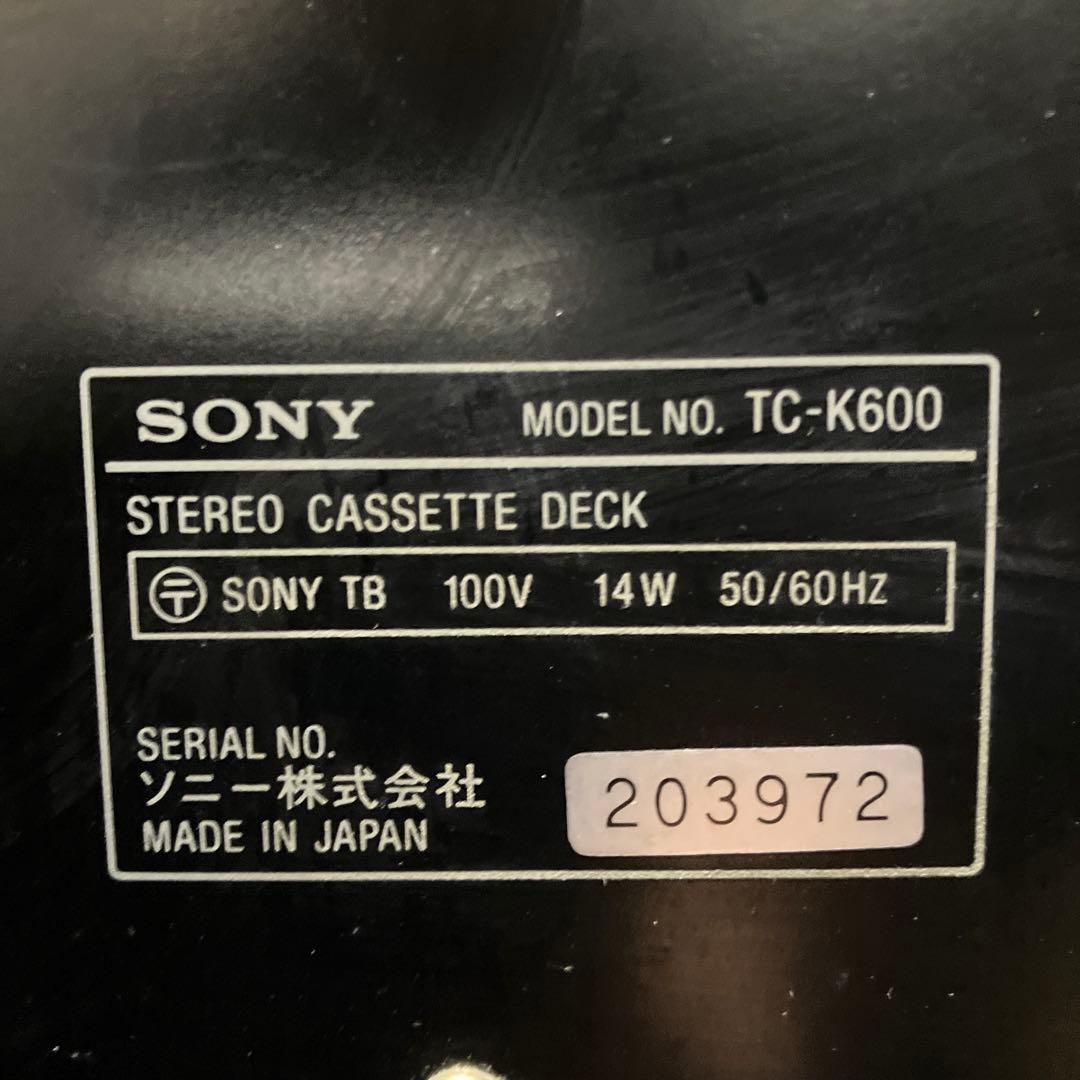 【如月価格】《完動品》SONY TC-K600 カセット3ヘッドPRO