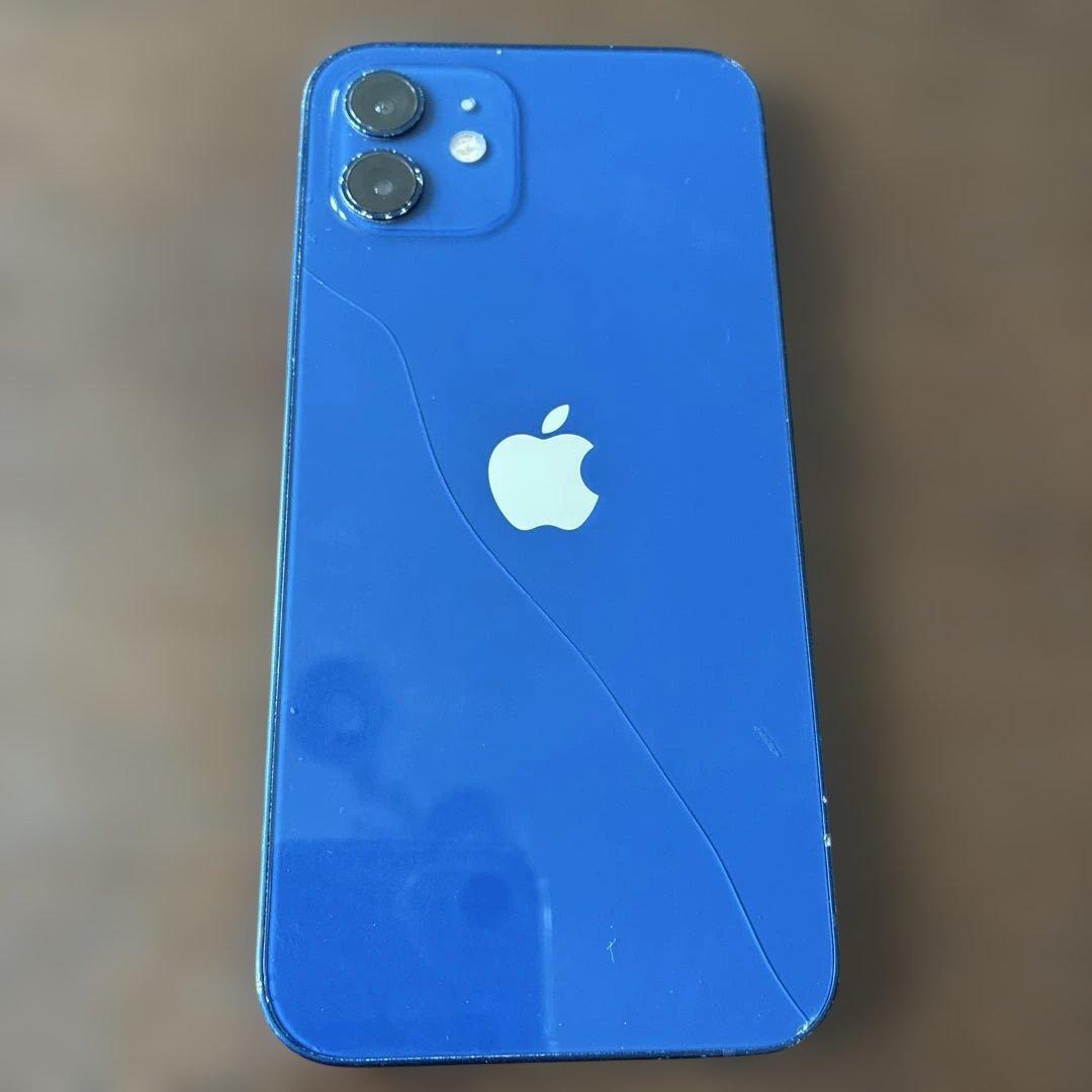 Apple iPhone12 本体 ブルー ヒビ割れ - メルカリ