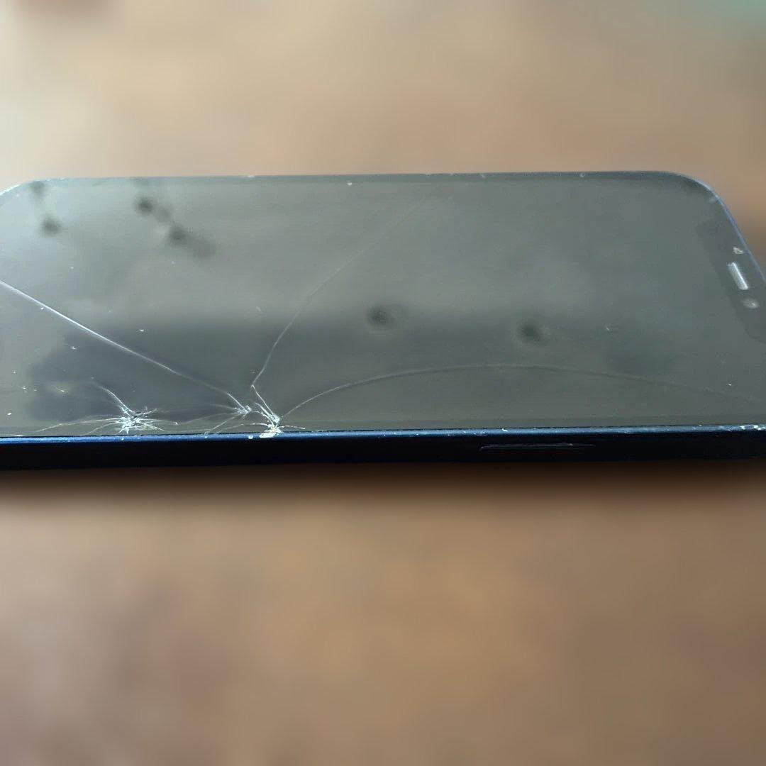 Apple iPhone12 本体 ブルー ヒビ割れ - メルカリ