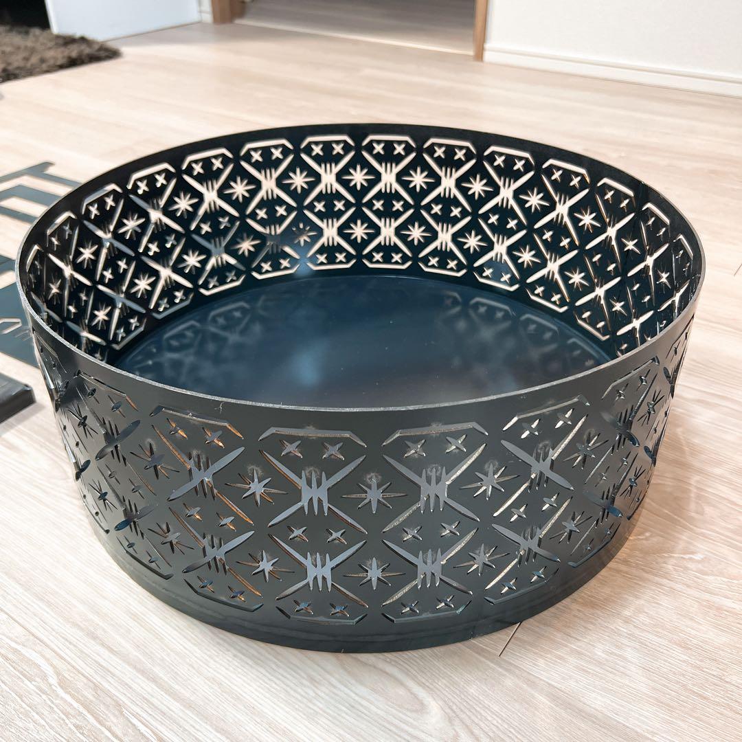 焚き火台 45cm 五徳セット 工務店オリジナル キャンプ ZEOOR（ゼオール） コールマン ファイアーディスク 対応 五徳 キャンプ