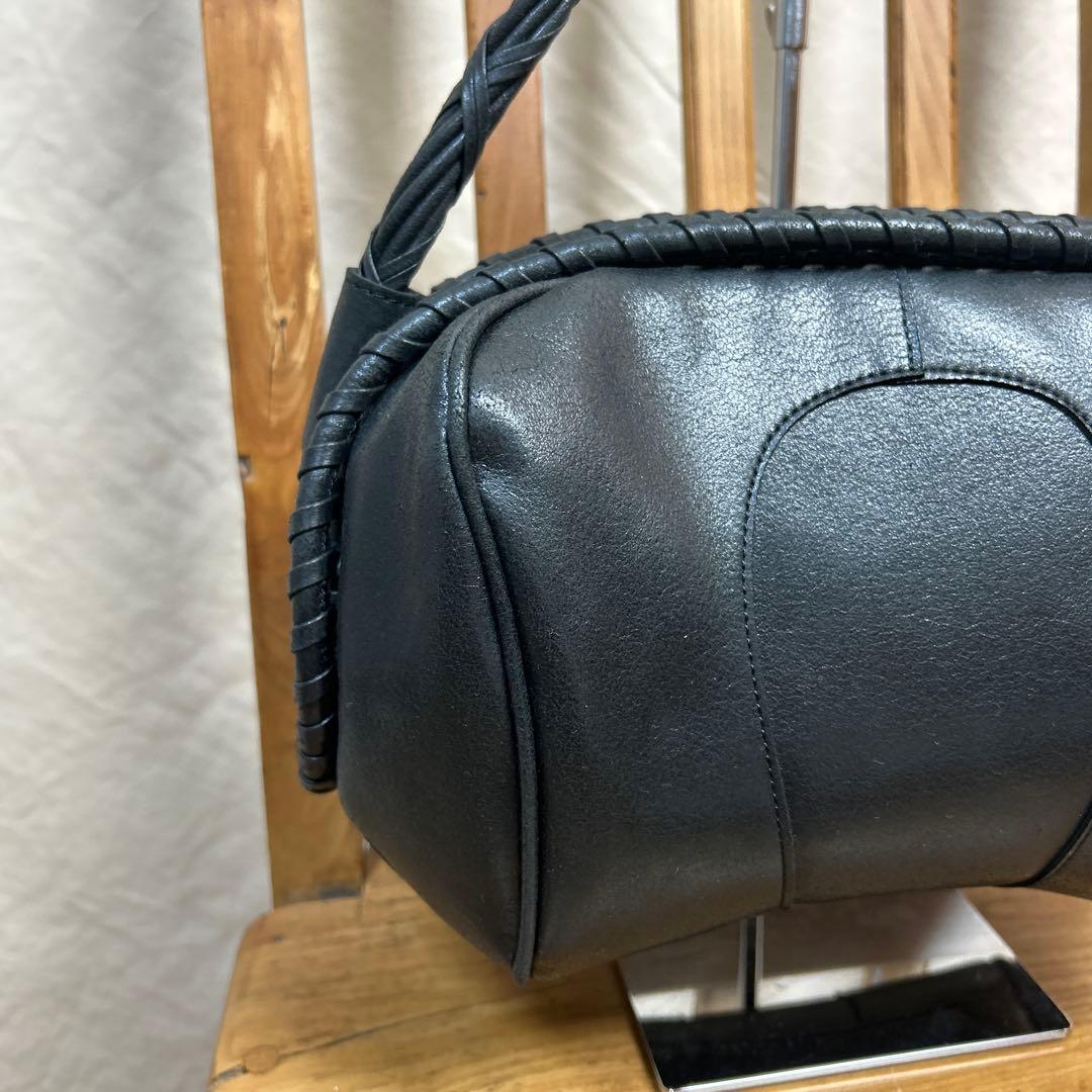 mame Synthetic Leather Boston Bag ブラック - メルカリ