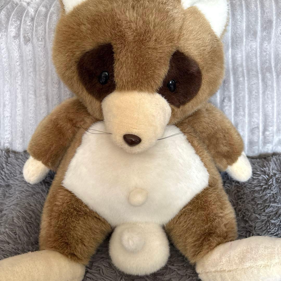 ぬいぐるみの三英　たぬき　BIGぬいぐるみ　レトロ ぽぽたの秘密