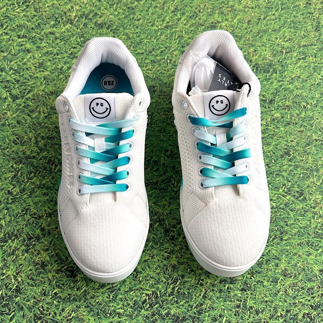 パーリーゲイツ 定価35200円 ゴルフシューズ 25.0cm グラデーション白