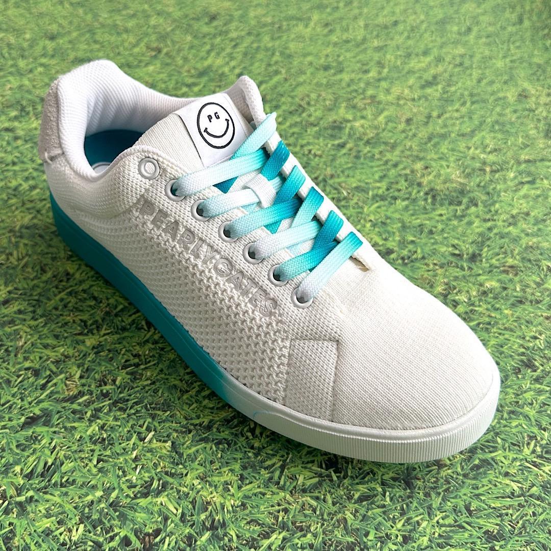 パーリーゲイツ 定価35200円 ゴルフシューズ 25.0cm グラデーション白