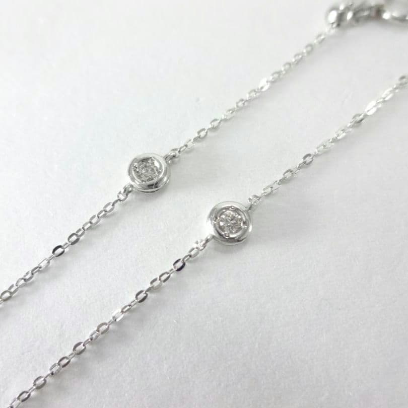 【hiroro様】0.10ct　ダイヤモンド　ステーション　ブレスレットプラチナ