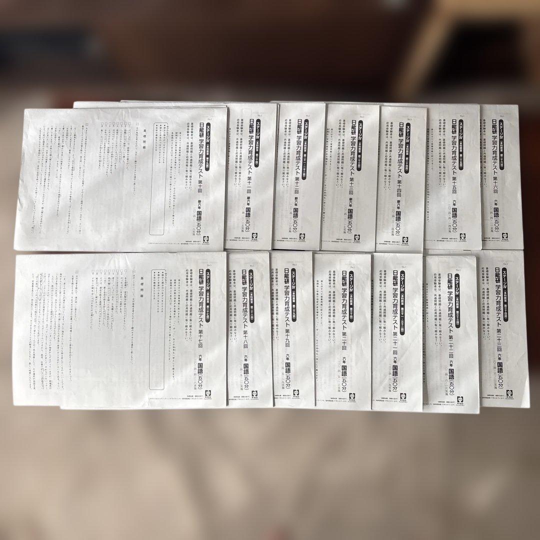日能研 2024年度6年生学習力育成テスト14回分 新品 2024年度日能研学習力育成テスト5年前期 全10回分 - メルカリ