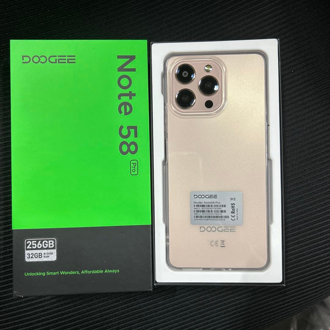 NOTE 58 Pro SIMフリー　32GB 256GB ゴールド Amazon | 【Android 16 SIMフリー スマホ 初登場】DOOGEE Note58 Pro