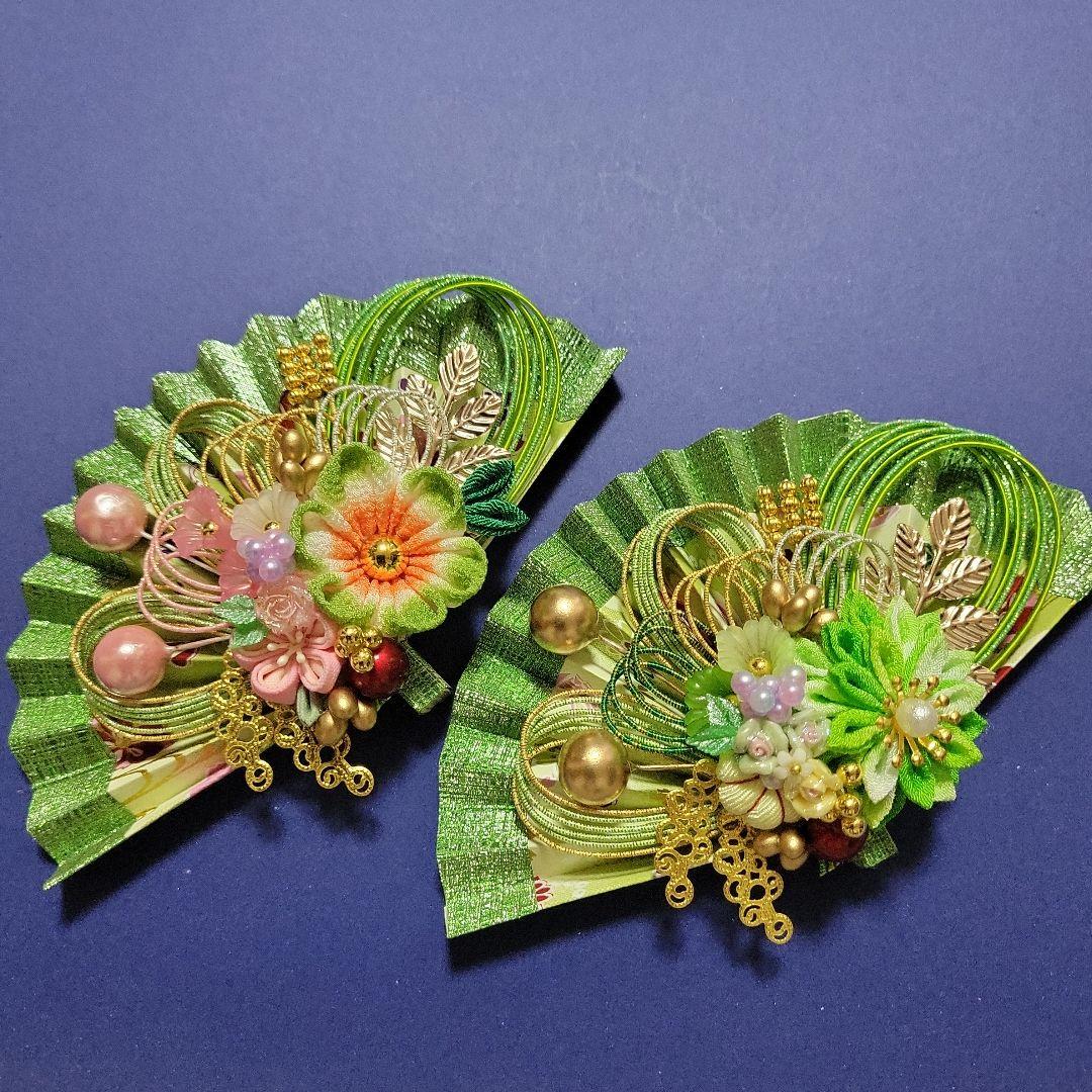 LUPINUS《水引素材》友禅和紙使用扇子