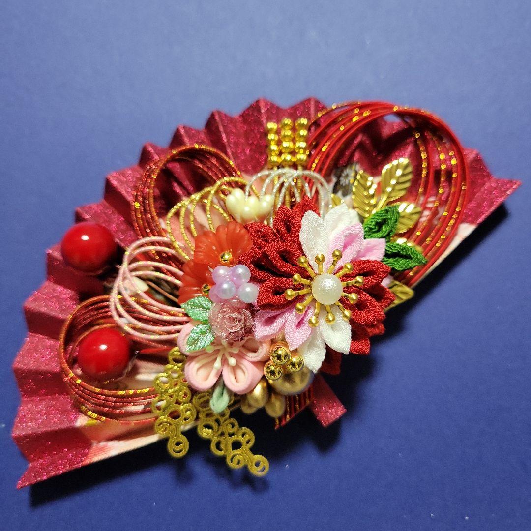 LUPINUS《水引素材》友禅和紙使用扇子