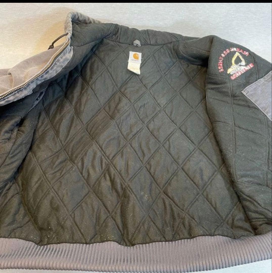 Carharttダックジャケット 2XL☆艶消しグレー フード付き - メルカリ