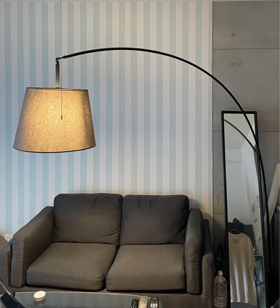 IKEA フロアランプ SKAFTET スカフテート アーチ型 ライトグレー