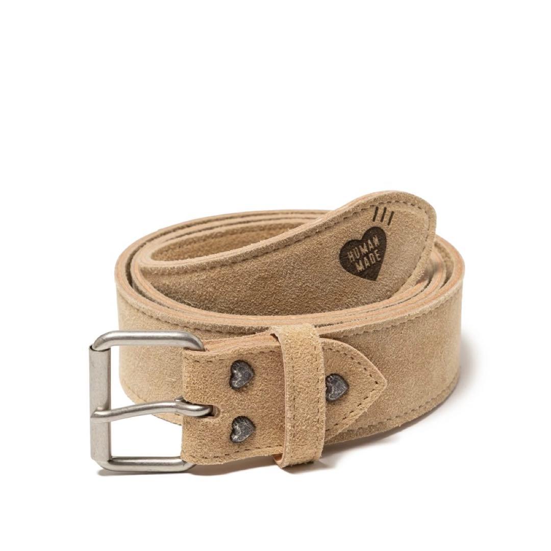 新品Ｌ／HUMAN MADE Leather Belt \"Beige\" ベルト