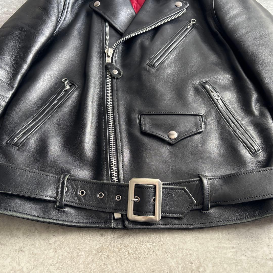 美品□WACKO MARIA ワコマリア 【L】ライダースジャケット ダブル 黒