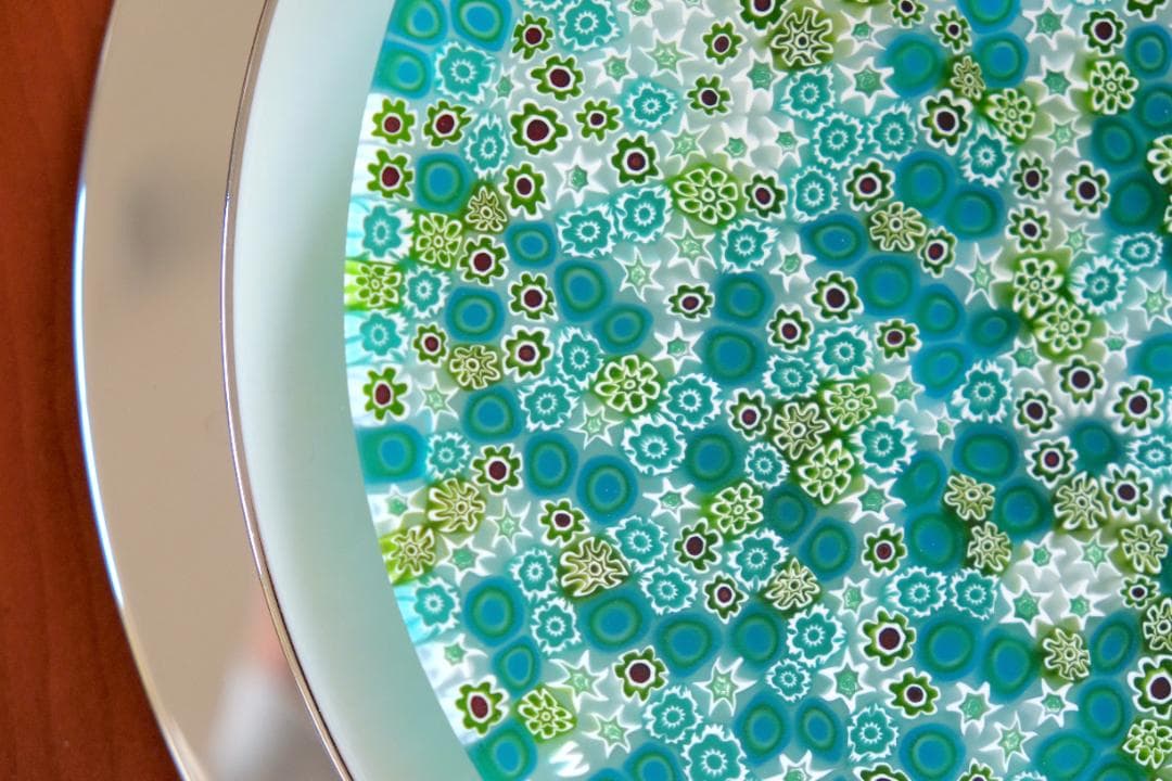 ヴェネチアングラス ミルフィオリ プレート ムリーニ 江波冨士子 花瓶 田子美紀 ヴェネチアングラス ミルフィオリ プレート ムリーニ 江波冨士子 花瓶